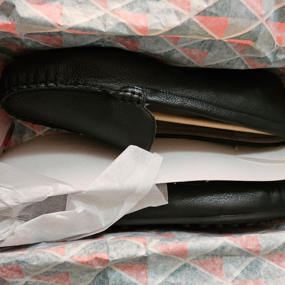 Aerosoles "Over Drive" Women's 8.5 Wide Black leather loafers - Picture 6 of 9